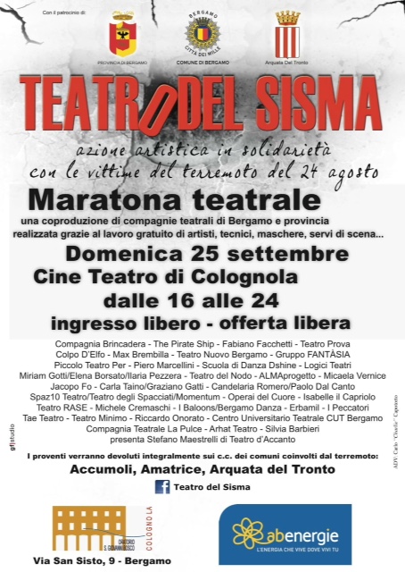 Immagine: locandina "Teatro del sisma"